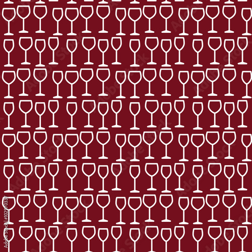 Wine glasses seamless pattern