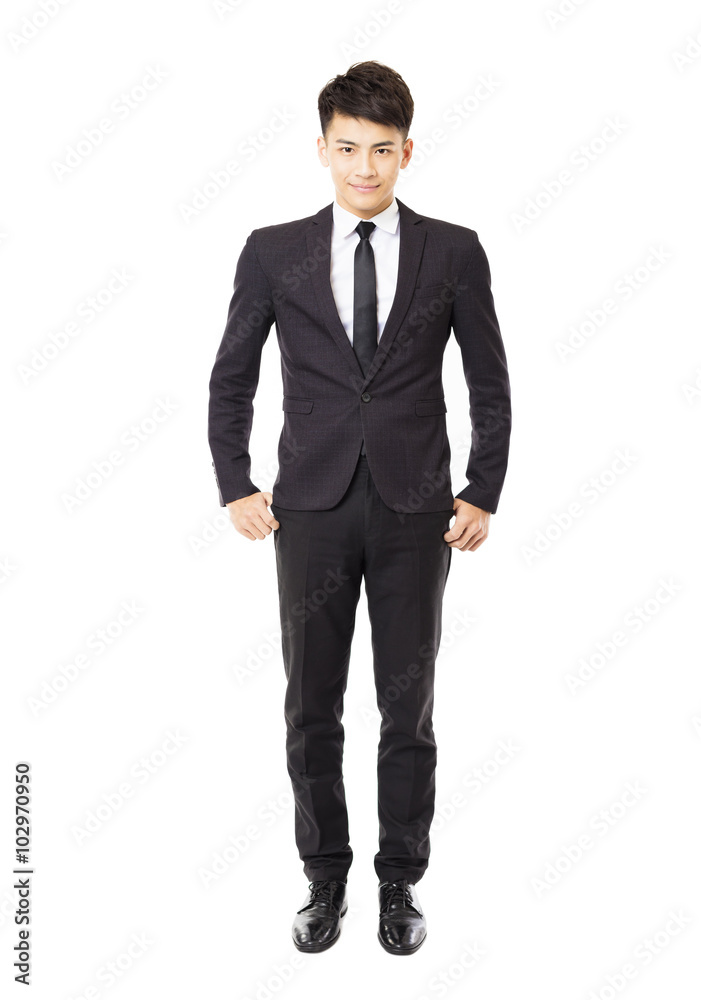 happy young businessman isolated on white happy young businessman isolated on white
