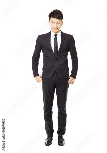 happy young businessman isolated on white © Tom Wang