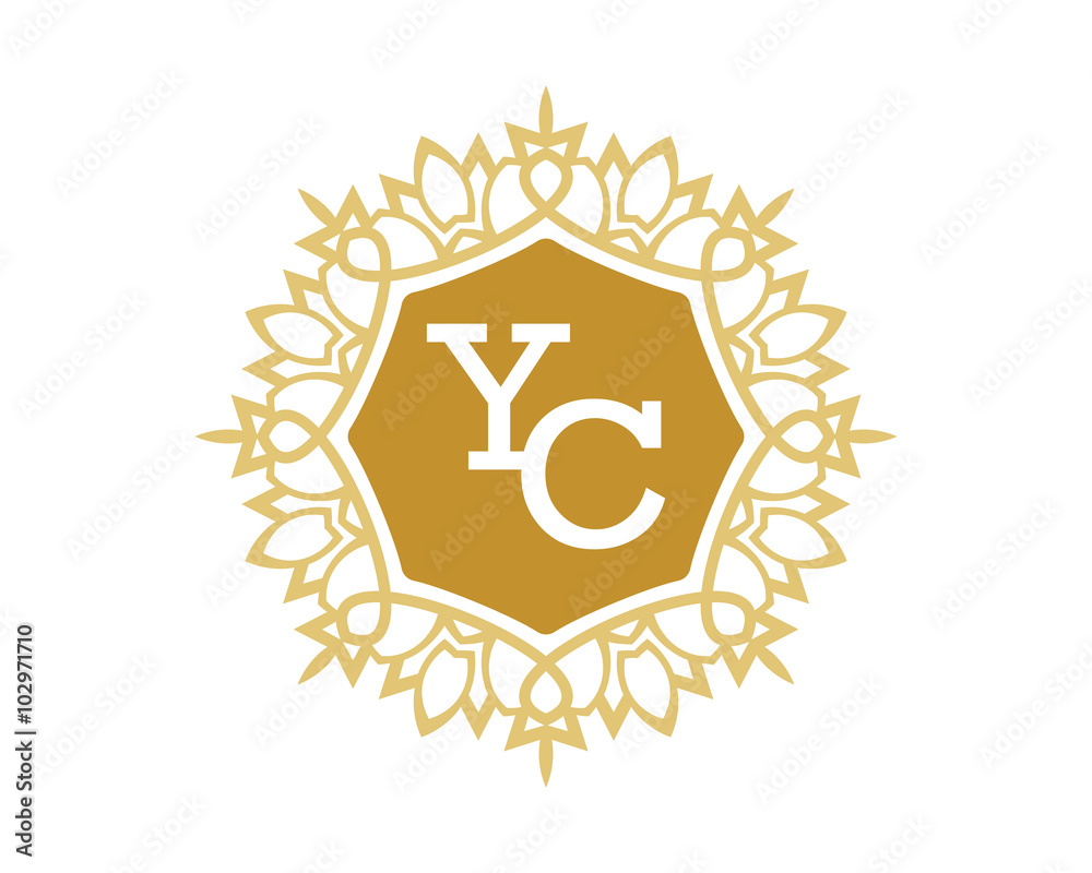 YC initial royal letter logo YC initial royal letter logo
