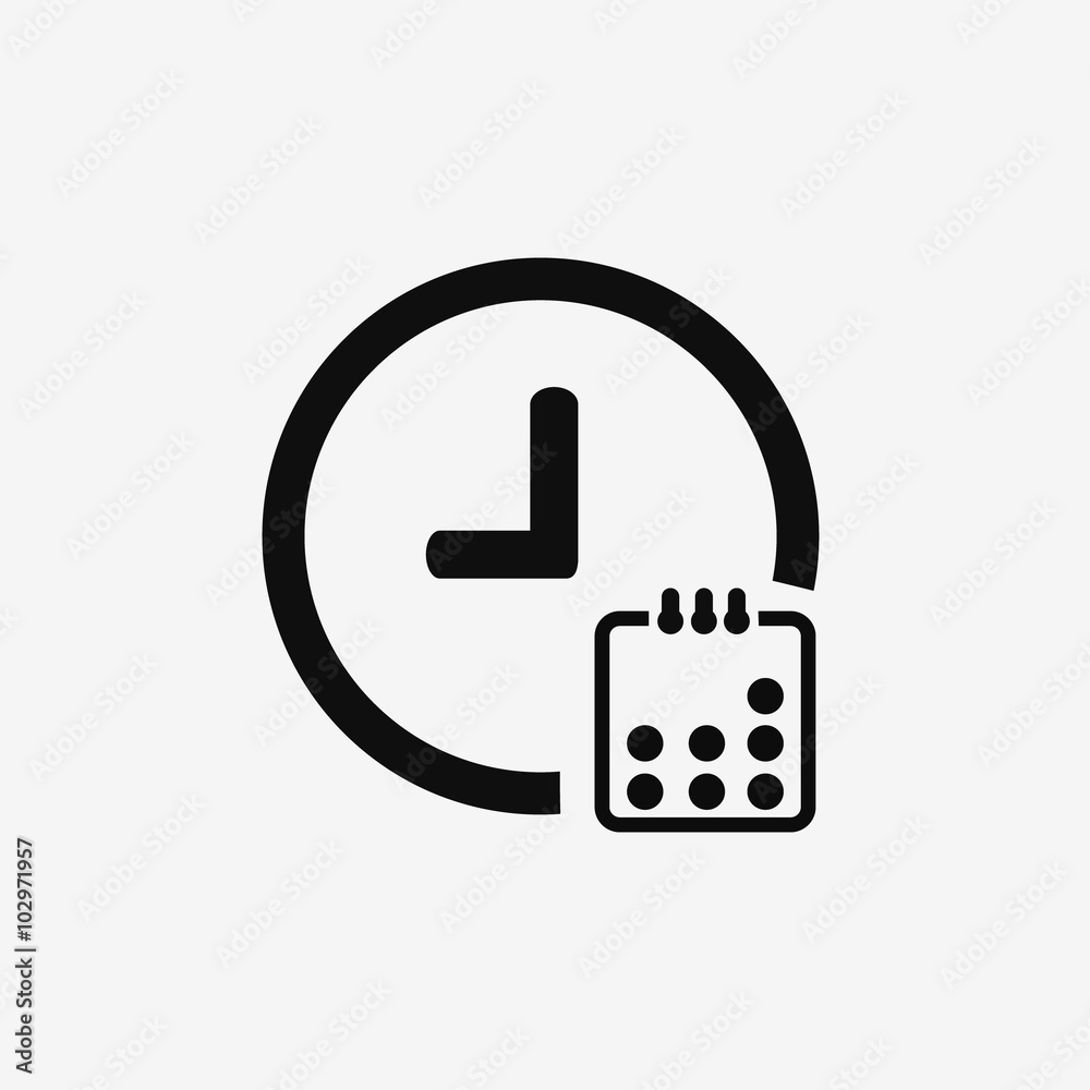 Clock And Calendar Icon Stock Vector Adobe Stock clock-and-calendar-icon-stock-vector-adobe-stock