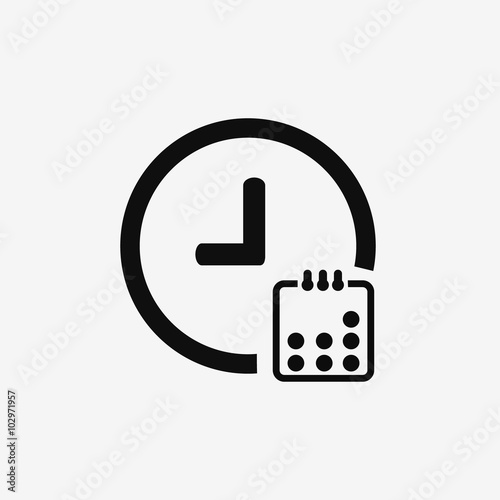 Clock and calendar icon