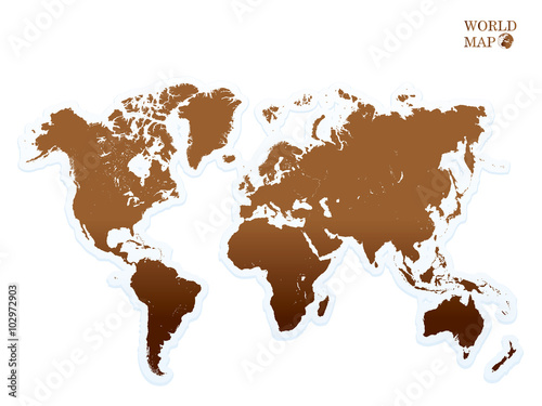 world map brown.