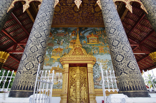 The Vat Phramahathat Rajbovoravihane temple in Luang Prabang, Laos photo