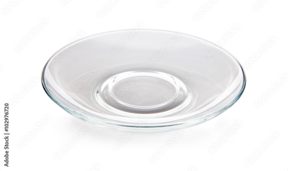 Empty glass saucer Empty glass saucer