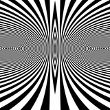 Black and White Background. Pattern With Optical Illusion. Vector Illustration.