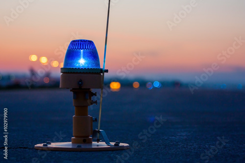 Konstfotografi Taxiway lights, side row lights