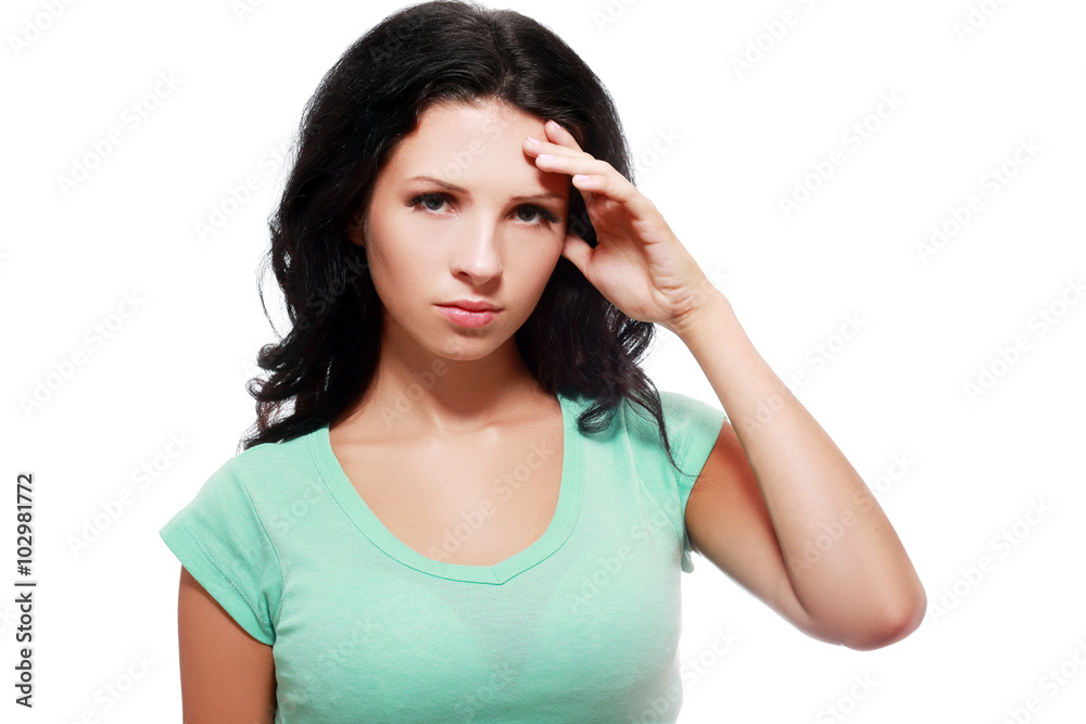 touching her forehead touching her forehead