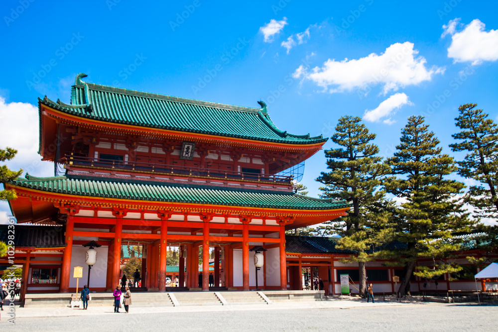 The perspective view of kyoto stree view as background in the s The perspective view of kyoto stree view as background in the s