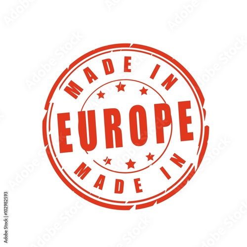 Made in Europe vector stamp