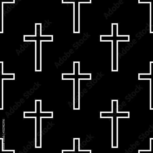 Religious cross seamless pattern