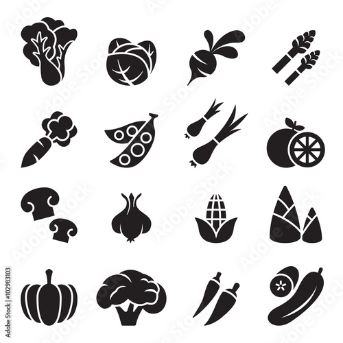 Vegetable icon set 2