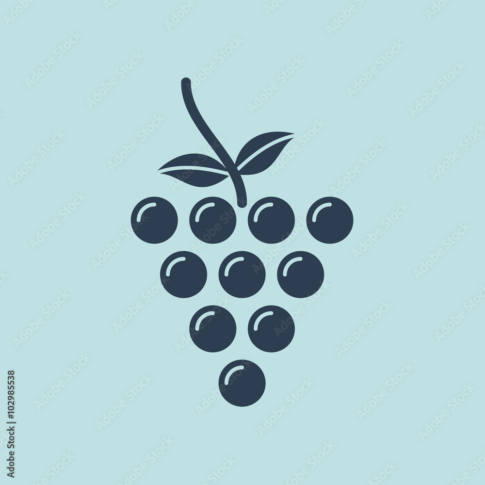 Icon of Grapes. EPS-10. Icon of Grapes. EPS-10.