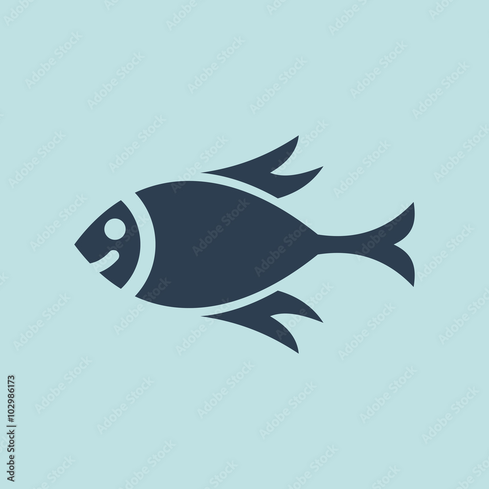 Obraz premium Icon of Fish. EPS-10.