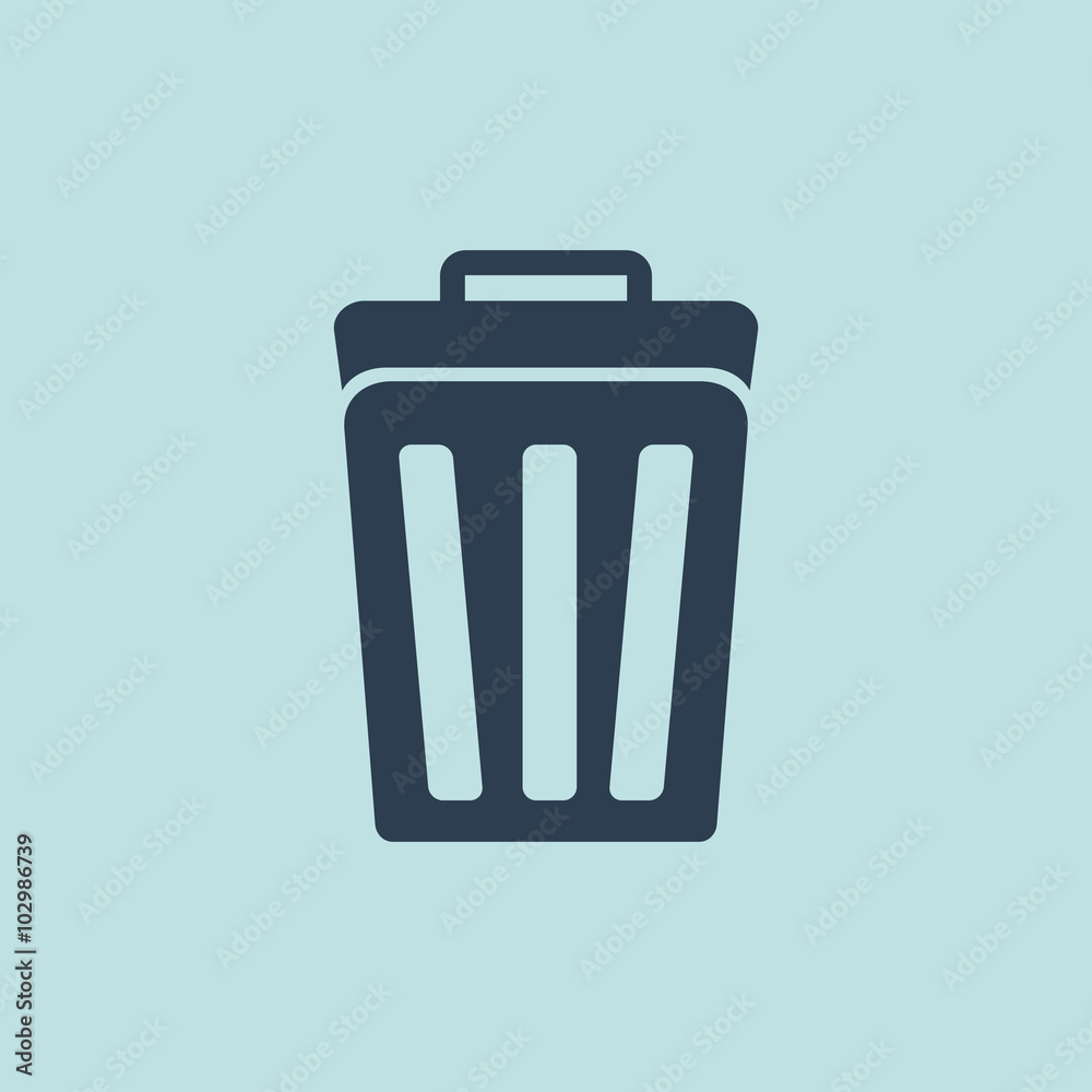 Icon of Trash Can Or Dustbin. EPS-10. Icon of Trash Can Or Dustbin. EPS-10.