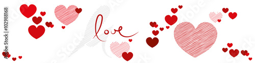 Banner mit Herzen