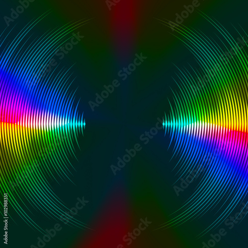 Music cover with waveform as a vinyl grooves