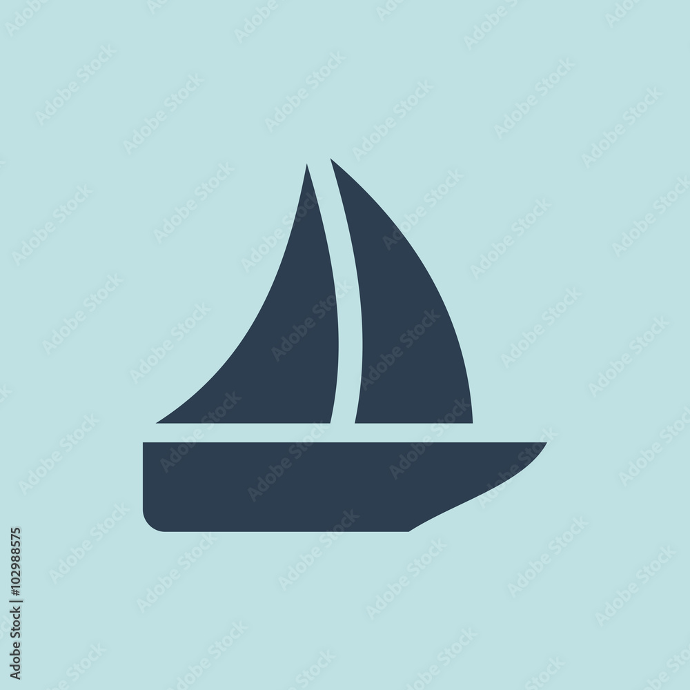 Icon of Sail Boat. EPS-10. Icon of Sail Boat. EPS-10.