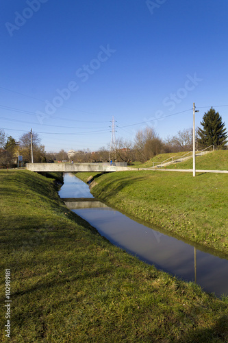 Wallpaper Mural Small stream near lake Jarun in Zagreb Torontodigital.ca