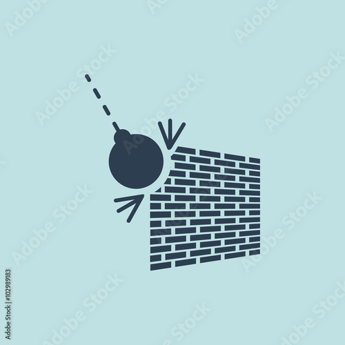 Icon of Wrecking Ball. EPS-10.