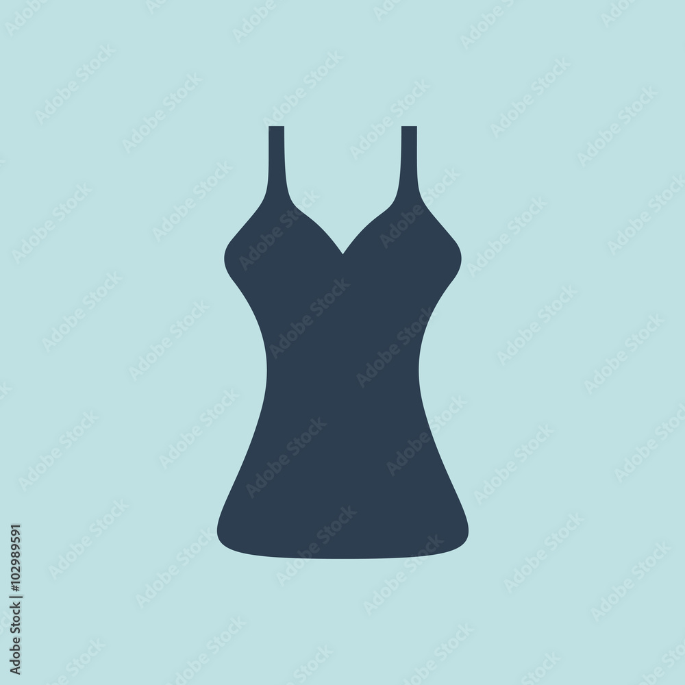 Icon of Ladies Gown. EPS-10. Icon of Ladies Gown. EPS-10.