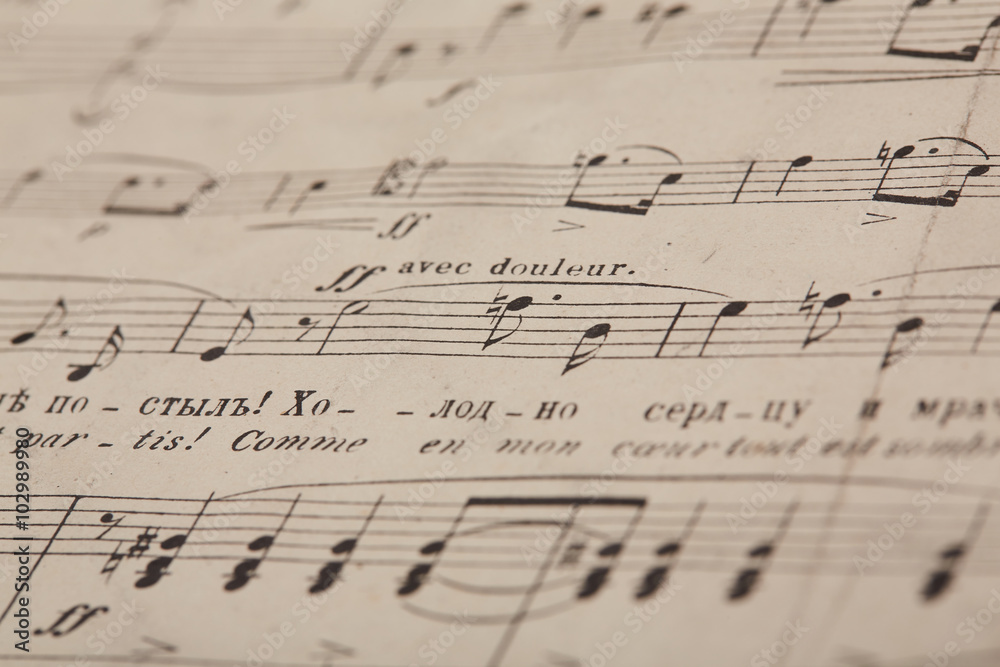 Obraz premium musical notes background