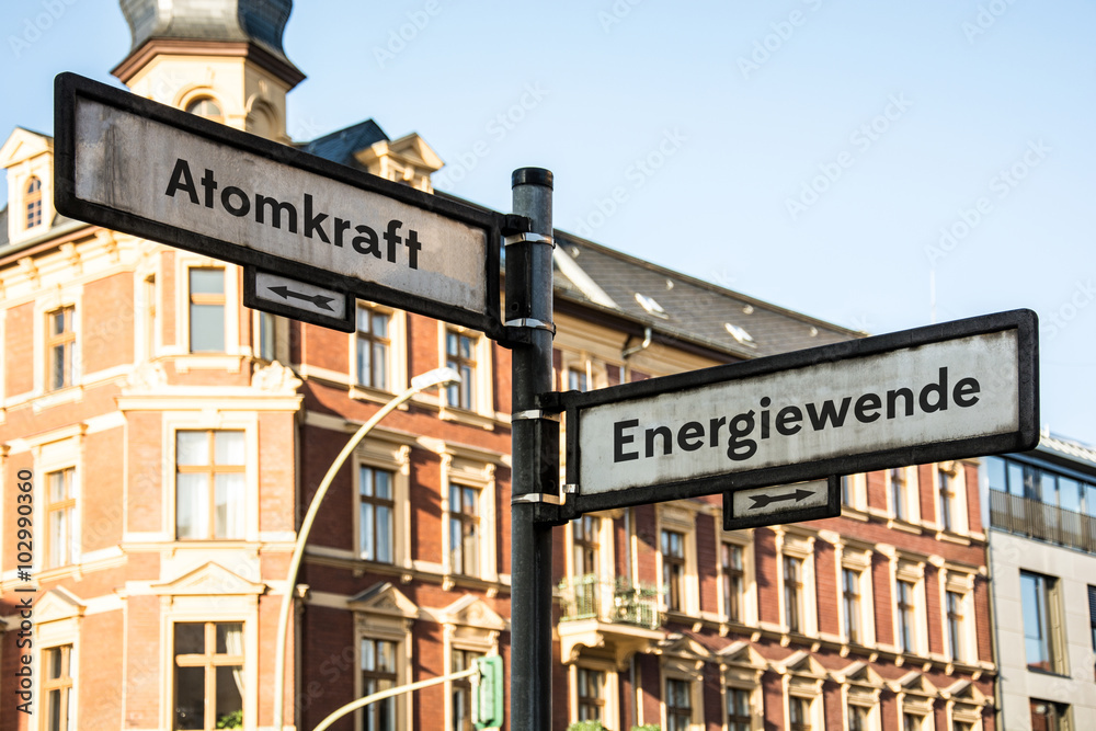 Obraz premium Schild 60 - Energiewende