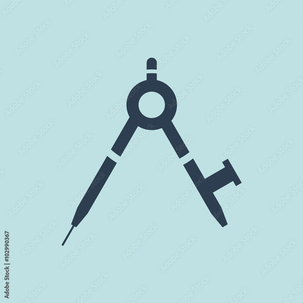 Icon of Geometry Compass. EPS-10. Icon of Geometry Compass. EPS-10.