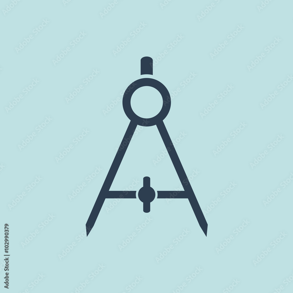 Icon of Geometry Compass. EPS-10.