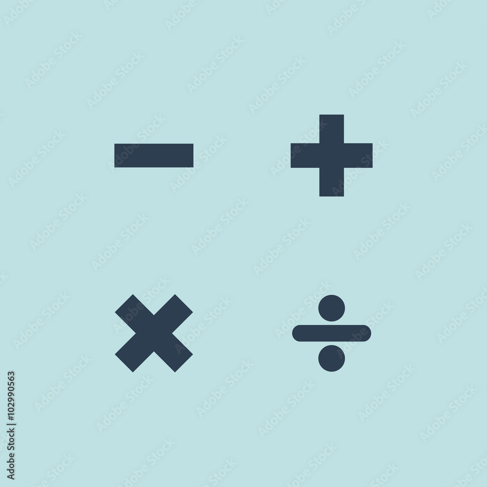 Fototapeta premium Icon of Maths Sign. EPS-10.