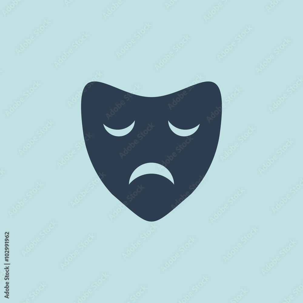 Icon of Theater Mask. EPS-10. Icon of Theater Mask. EPS-10.