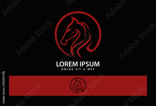 Horse Head Logo Vector