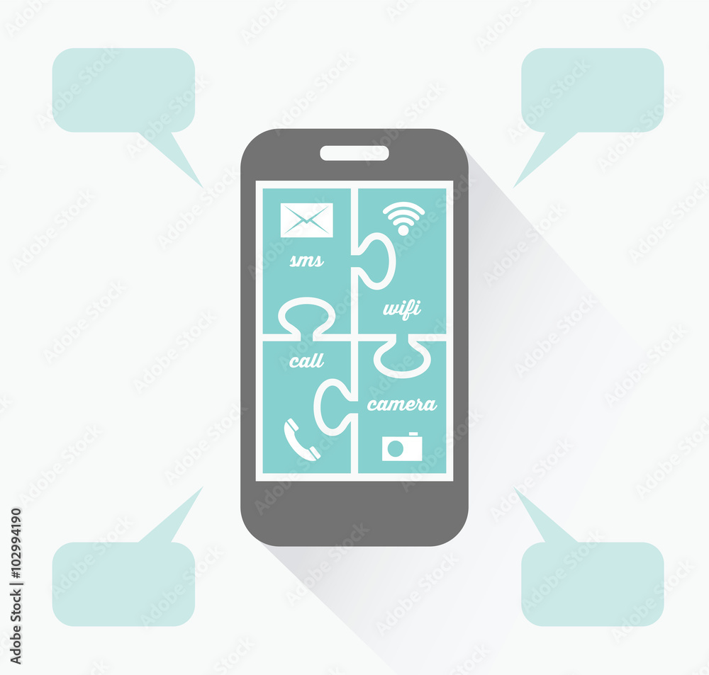 Infographic smartphone template - jigsaw banner Infographic smartphone template - jigsaw banner