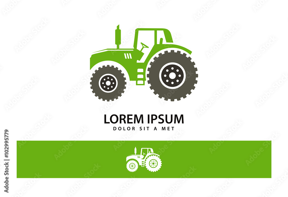 Naklejka premium Tractor Logo Vector