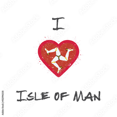 I love Isle of Man t-shirt design. Isle of Man flag in the shape photo