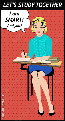Pop art education poster study together 