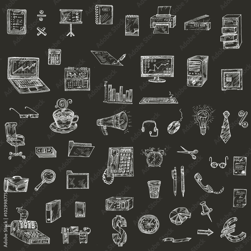 Business hand drawing, vector illustrations. Business hand drawing, vector illustrations.