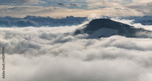 A sea of clouds in the valley  © chrismo63