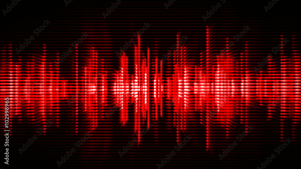 Red high-tech waveform seamless loop