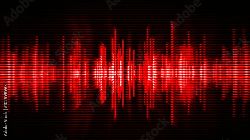 Red high-tech waveform seamless loop