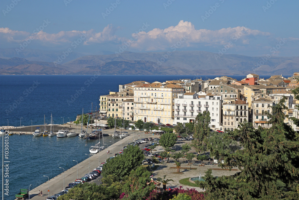 Old port Corfu town Greece