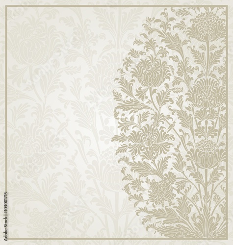 wedding card design, paisley floral pattern , India