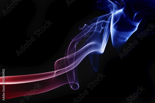 Real photographed abstract smoke on black background.