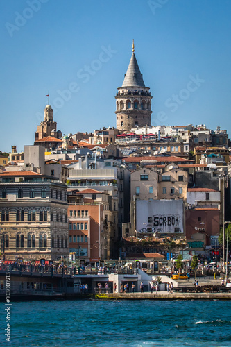 bosphorus with tower and mosque view, istanbul, turkey  © ilyshev.photo