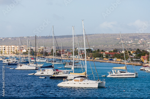 Many Sailboats and Yachts in Bonaire