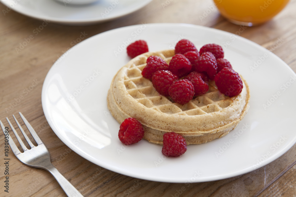 Raspberry Waffles Raspberry Waffles
