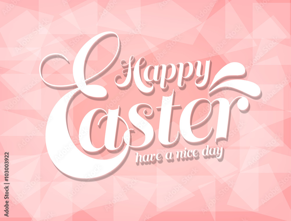Happy easter day logo vector