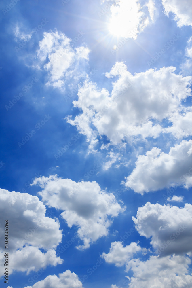 Fototapeta premium Clouds and sun