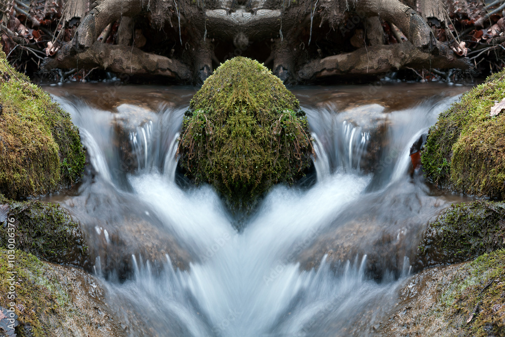 Fototapeta premium mountain stream symmetry