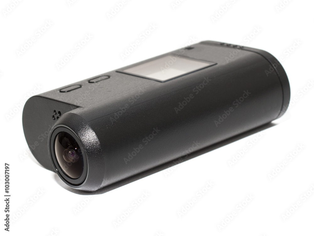 Camera Action Cam on a white background. Camera Action Cam on a white background.